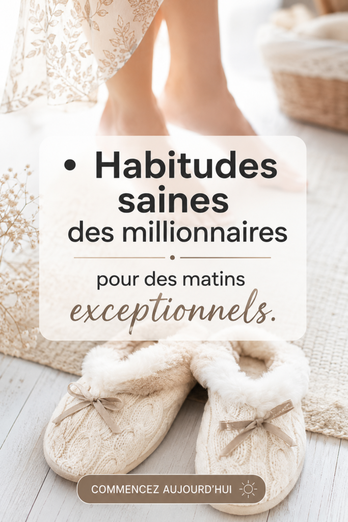 Une femme créant une routine matinale inspirée par les millionnaires.