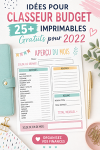 Imprimables de budget colorés représentant une gestion financière organisée.