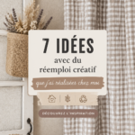 Femme décorant son intérieur avec des objets recyclés, inspiration éco-responsable