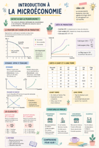 Illustration d'une femme réfléchissant à la microéconomie et aux finances personnelles.