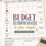 Modèle de budget hebdomadaire facile à imprimer et à utiliser pour gérer ses finances.