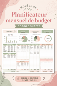 Template de budget mensuel pour la gestion des finances personnelles