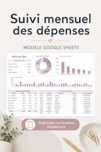 Modèle de suivi des dépenses sur un ordinateur