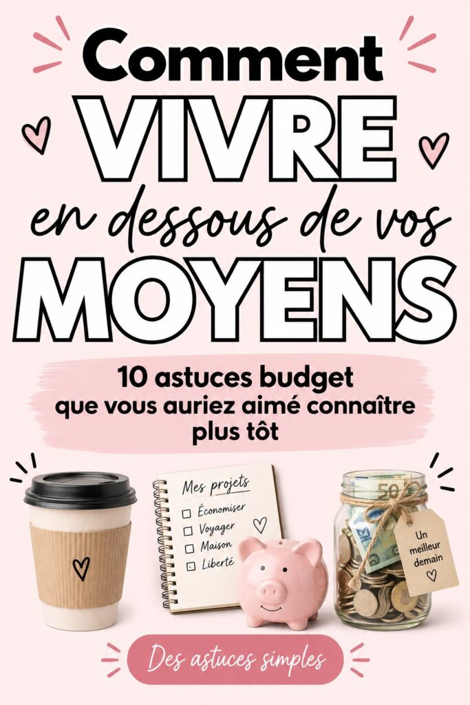 Illustration d'une femme examinant son budget sur une table avec des fournitures de bureau.