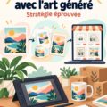Exemple d'une boutique Etsy avec des œuvres d'art générées par IA.