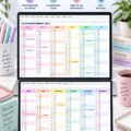 Calendrier Excel pratique sur fond clair, idéal pour une gestion de l'année 2025
