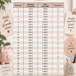 Visuel du défi d'épargne de 26 semaines illustrant comment économiser 5000$
