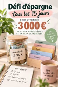 Une femme réfléchissant à ses finances tout en planifiant son épargne.