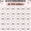 Femme souriante comptant des économies pour son objectif financier d'épargne de 500 dollars.