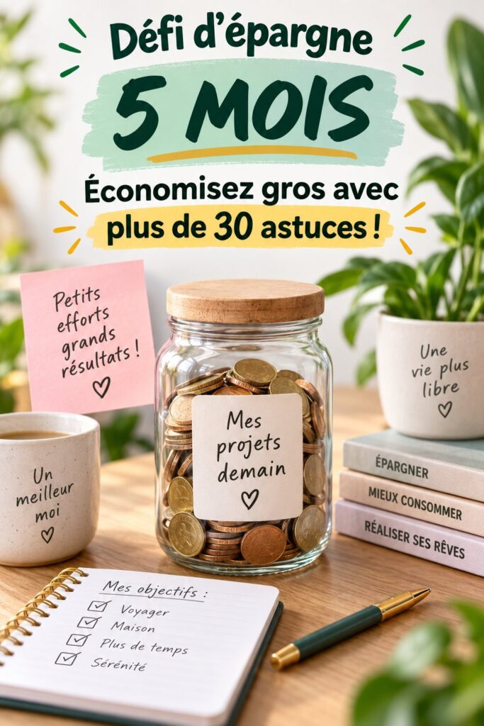 Image représentant des femmes s'engageant dans un défi d'épargne de 5 mois avec des techniques de gestion financière.
