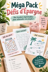 Femme souriante tenant un carnet d'épargne, prête à relever un défi financier