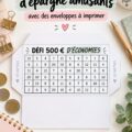 Enveloppes imprimables colorées pour des défis d'épargne ludiques