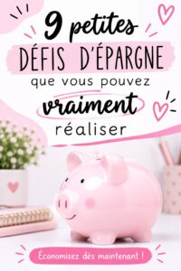 Femme souriante planifiant son défi d'épargne avec un tableau.