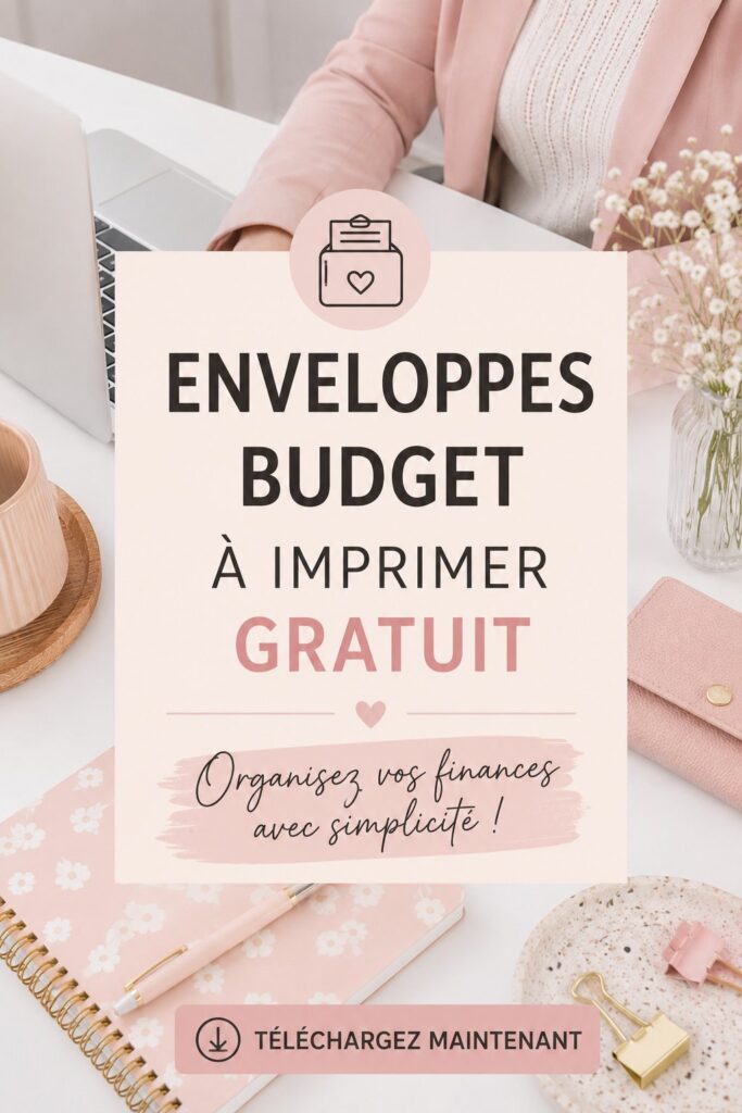 Des enveloppes de budget colorées et imprimées sur une table, prêtes à être utilisées pour l'épargne.