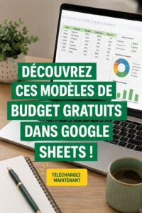 Modèle gratuit de budget sur un écran d'ordinateur