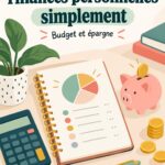 Femme organisant ses finances avec un ordinateur et un cahier