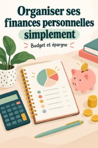 Femme organisant ses finances avec un ordinateur et un cahier