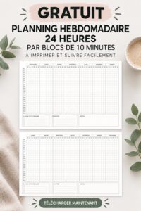 Femme souriante utilisant un planificateur pour organiser sa semaine