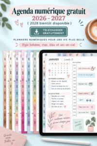 Plannificateur digital coloré pour mieux gérer ses finances en 2026-2027.