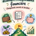 Femme souriante visualisant un tableau de budget pour l'indépendance financière