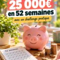 Femme souriante réfléchissant à des stratégies d'épargne de 25 000 € en 52 semaines.