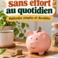 Femme souriante réfléchissant à des astuces d'économie au quotidien.