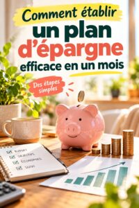 Une femme souriante tenant un carnet de budget en train de planifier ses finances personnelles