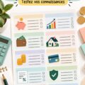 Feuille de calcul pour évaluer votre culture financière avec des graphiques et des conseils pratiques.