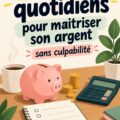 Femme souriante consultante son budget tous les jours