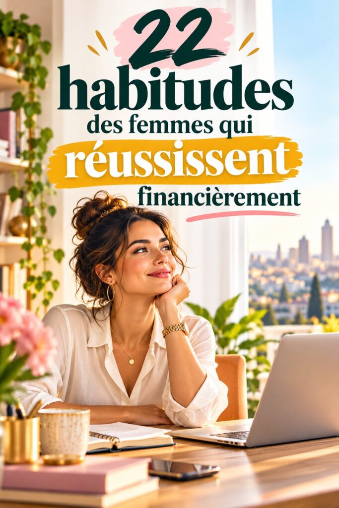 Femme souriante prenant des notes sur des habitudes financières