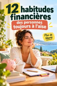 Une femme souriante réfléchissant à ses habitudes financières pour se sentir à l'aise au quotidien.