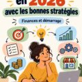 Femme d'affaires souriante planifiant le lancement de son entreprise.