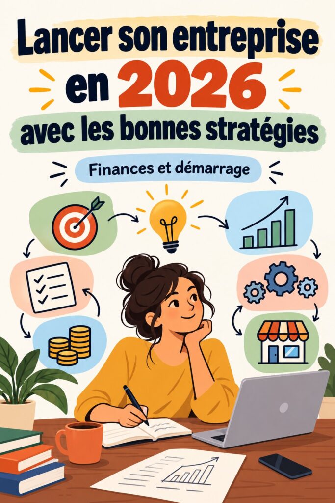 Femme d'affaires souriante planifiant le lancement de son entreprise.