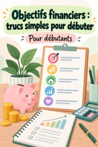 Image d'un carnet de budget avec des notes sur les objectifs financiers et des calculs.