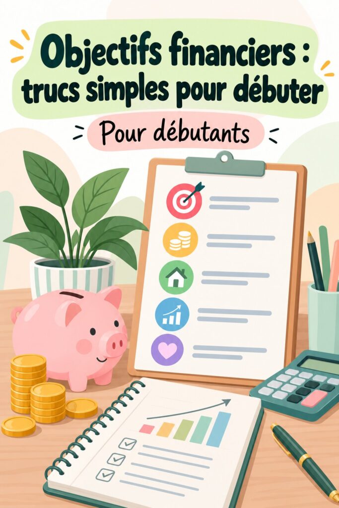 Image d'un carnet de budget avec des notes sur les objectifs financiers et des calculs.