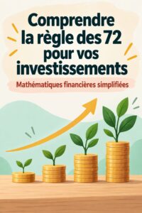 Schéma explicatif de la règle des 72 en matière d'investissement.