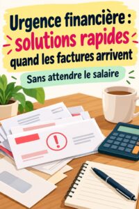 Femme consultant son budget pendant une urgence financière