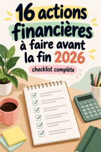 Une femme souriante tenant un carnet de tâches financières pour 2026